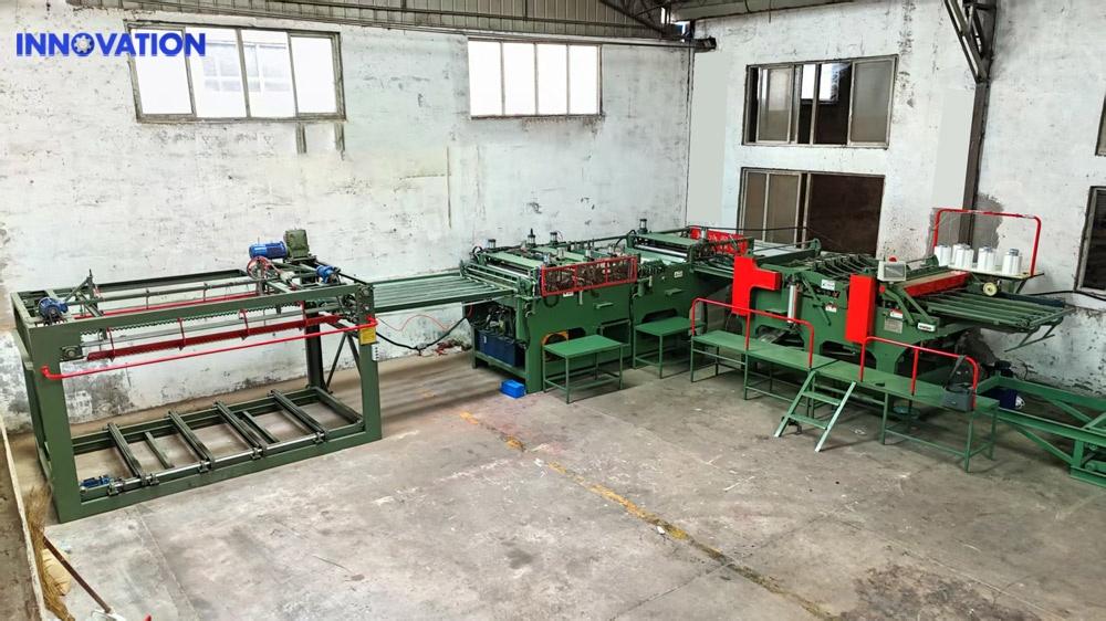 L type continuous finger joint veneer composer