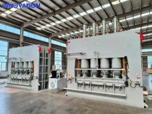 آلة الضغط الساخن للميلامين الرقائقي ذات الدورة القصيرة